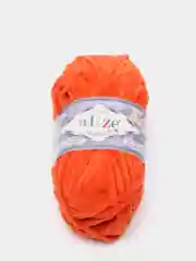 Оранжевый пряжа плюшевая Alize Velluto