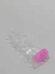 Серый металлик насадка на пенис с вибропулей
