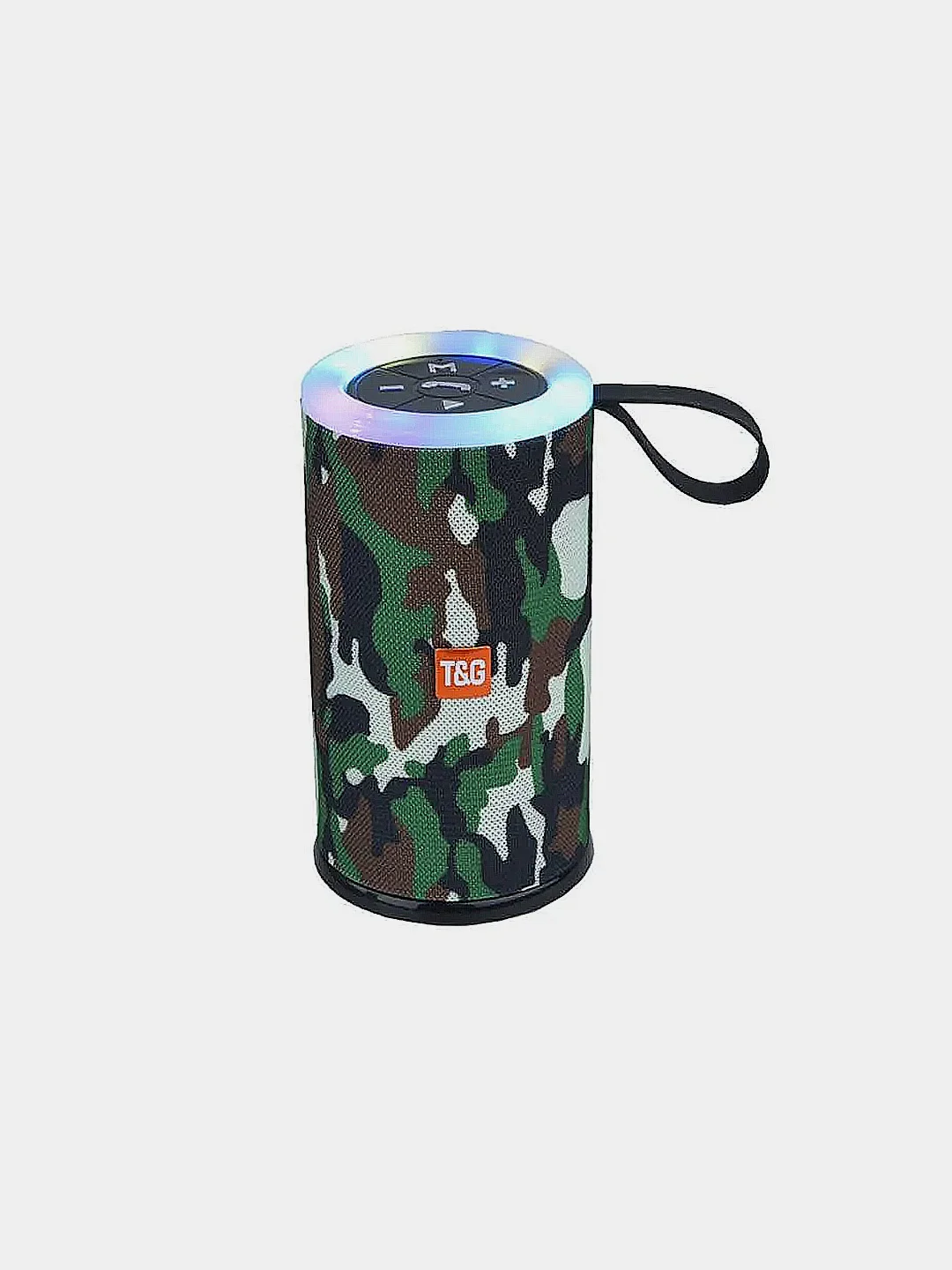 Хаки колонка Bluetooth беспроводная со светомузыкой, T&G TG -512