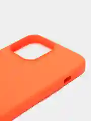 Оранжевый чехол для iPhone 13, 13 Pro, 13 Pro Max силиконовый с микрофиброй