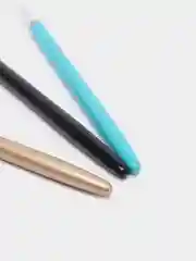 Серебряный набор цветных кистей, для дизайна ногтей, 3 штуки