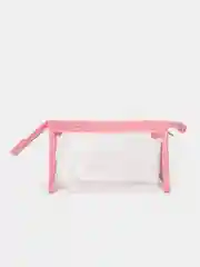 Розовый косметичка прозрачная