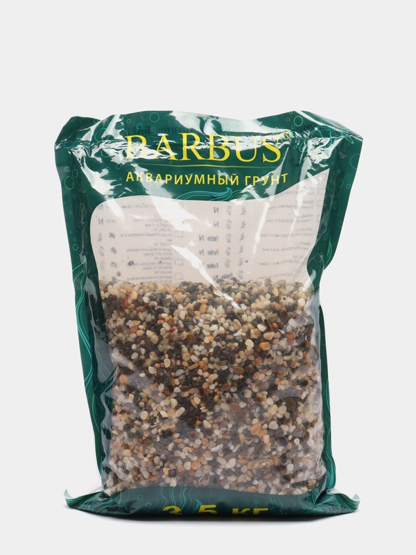 Грунт для аквариума Barbus "Феодосия №1", натуральный, галька, 3-6 мм, 3,5 кг