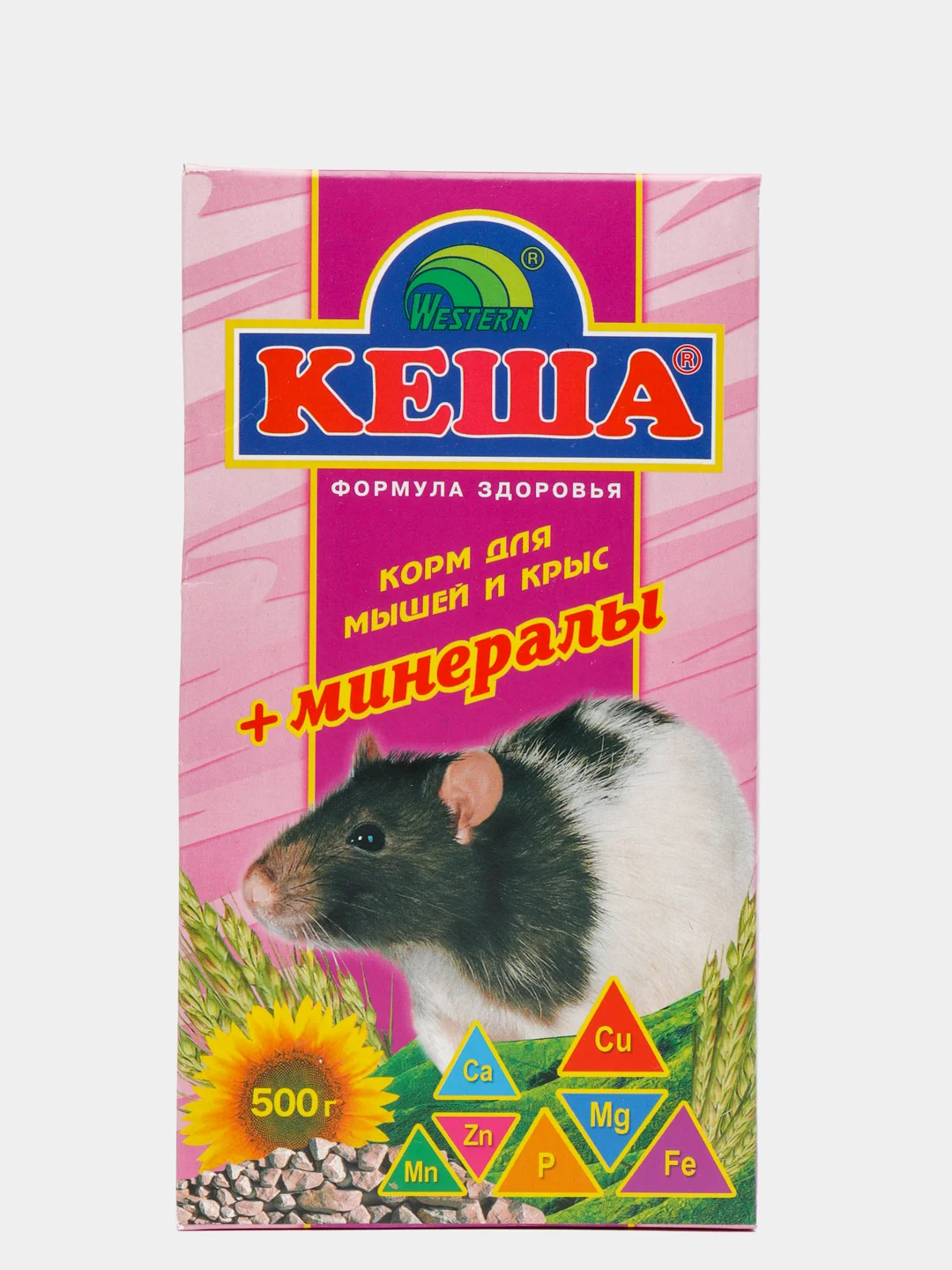 Корм для крыс и мышей "Кеша" с минералами, 500 гр