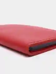 Красный визитница для 18 карт, из натуральной кожи