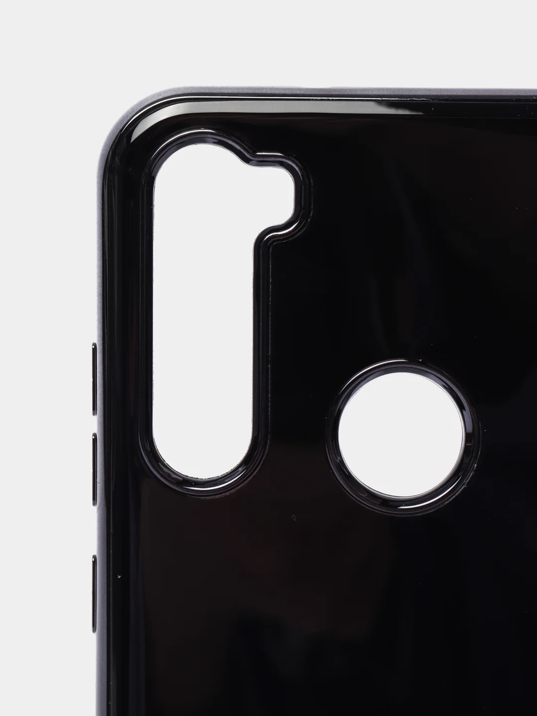 Черный чехол Xiaomi Redmi Note 8T цветной, силиконовый, с глянцевой рамкой (Редми Нот 8Т)