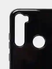 Черный чехол Xiaomi Redmi Note 8T цветной, силиконовый, с глянцевой рамкой (Редми Нот 8Т)