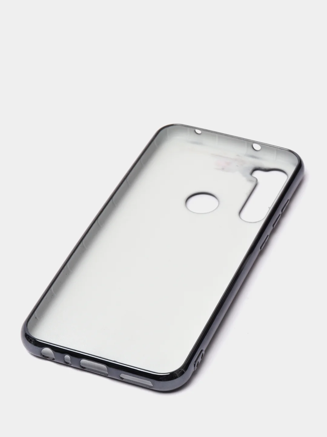 Черный чехол Xiaomi Redmi Note 8T цветной, силиконовый, с глянцевой рамкой (Редми Нот 8Т)