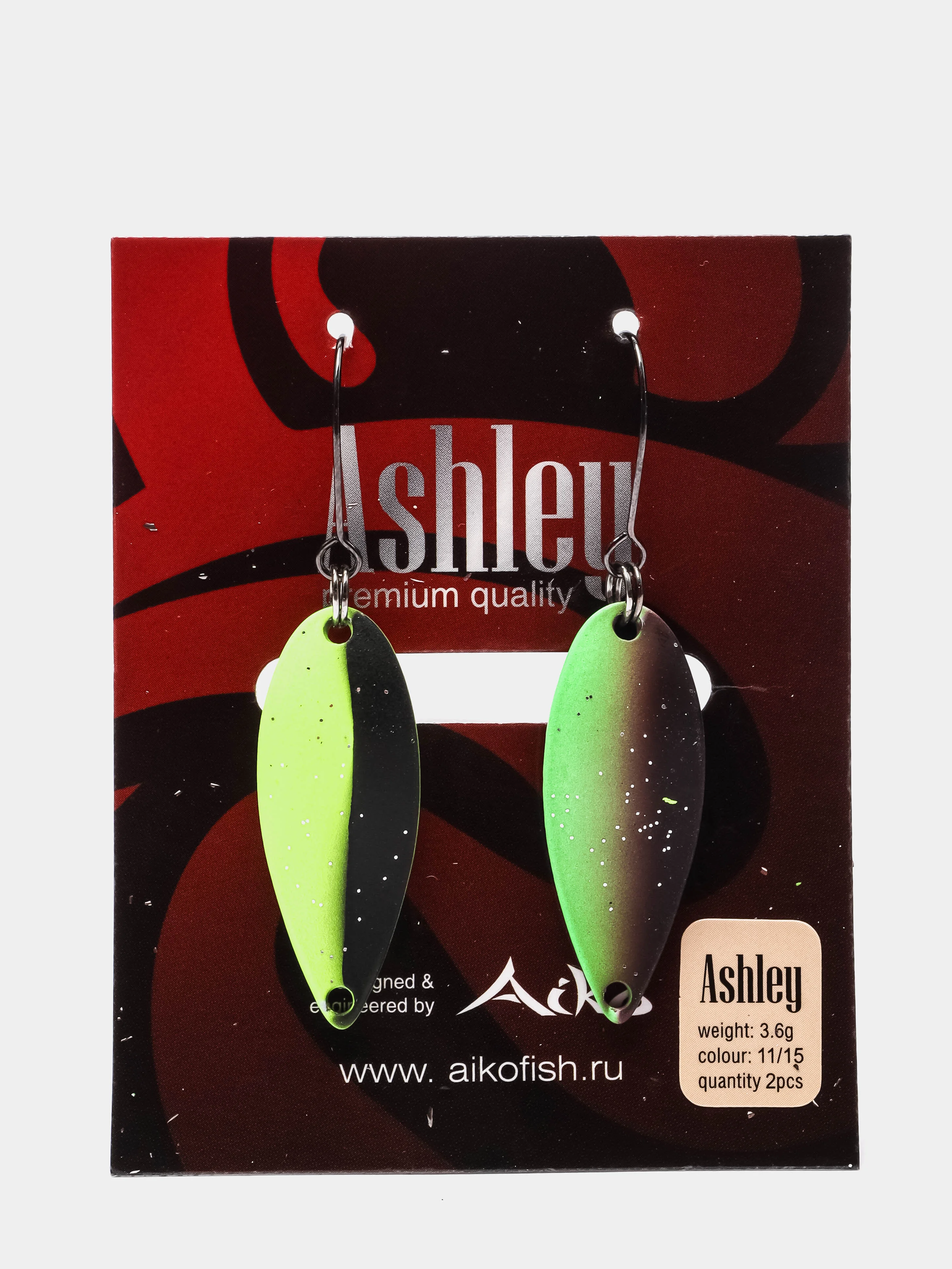 Зеленый блесна Aiko Ashley, 3.6 гр