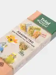 Лакомство для попугаев Triol Original, зерновые палочки, ассорти, 3 в 1, 80 г
