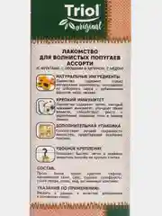 Лакомство для попугаев Triol Original, зерновые палочки, ассорти, 3 в 1, 80 г