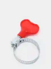 Хомут с ключом для шлангов из оцинкованной стали, червячный, 2 штуки, диаметр 16-27 мм