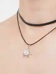 Серый металлик чокер