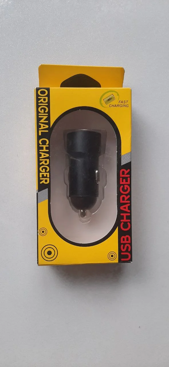 Черный зарядка в прикуриватель, автомобильная, USB