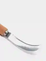 Нож садовый с деревянной ручкой и изогнутым лезвием, 18 см