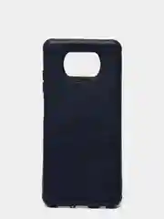 Темно-синий чехол Xiaomi Poco X3 NFC / Poco X3 Pro, Сяоми Поко Х3 силиконовый, имитация кожи, Baseus