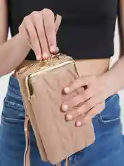 Бежевый сумка для телефона, сумка женская, сумка кошелек,сумка через плечо,клатч,сумка чехол