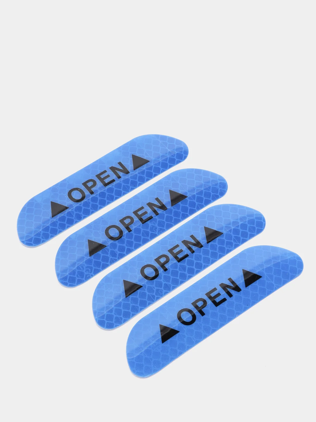 Синий наклейка светоотражающая на двери автомобиля OPEN, 4 шт