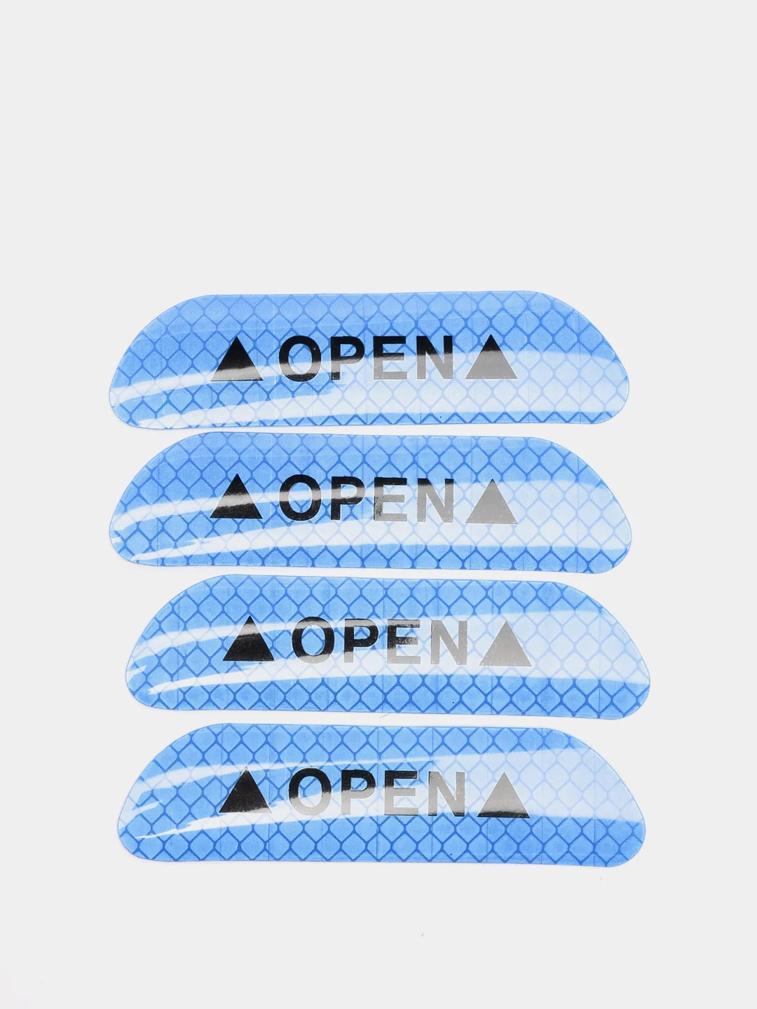 Синий наклейка светоотражающая на двери автомобиля OPEN, 4 шт
