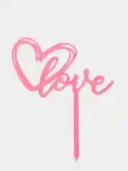 Красный топпер для украшения торта Love