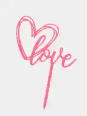 Красный топпер для украшения торта Love