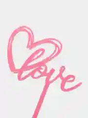 Красный топпер для украшения торта Love