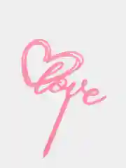 Красный топпер для украшения торта Love