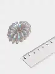 Серый металлик резинка пружинка для волос крупная большая браслет спираль провод цветная перламутровая