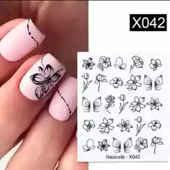 Бежевый меланж наклейки на ногти/слайдеры на ногти/декор для ногтей
