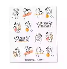 Бежевый меланж наклейки на ногти/слайдеры на ногти/декор для ногтей