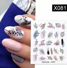 Бежевый меланж наклейки на ногти/слайдеры на ногти/декор для ногтей