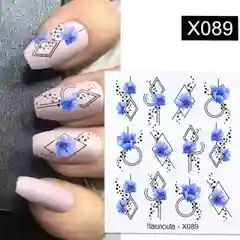 Бежевый меланж наклейки на ногти/слайдеры на ногти/декор для ногтей