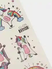 Коралловый временная переводная татуировка с единорогами, 12х7,5 см