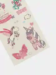 Коралловый татуировка временная переводная "Единороги, пони", светящаяся в темноте, для девочек
