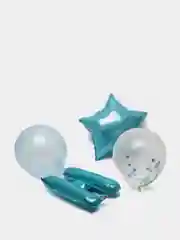 Голубой набор воздушных шаров "Happy Birthday"