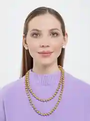 Бронзовый бусы из искусственного жемчуга