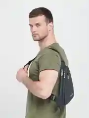 Черный мужская сумка через плечо