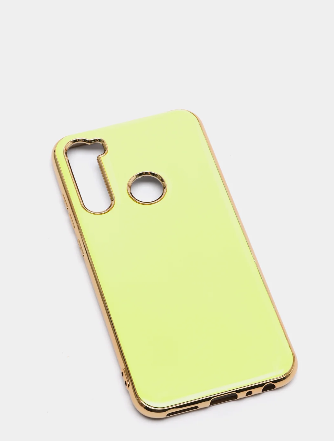 Лимонный чехол Xiaomi Redmi Note 8 2019/21 цветной, силиконовый, с глянцевой рамкой (Редми Нот 8)