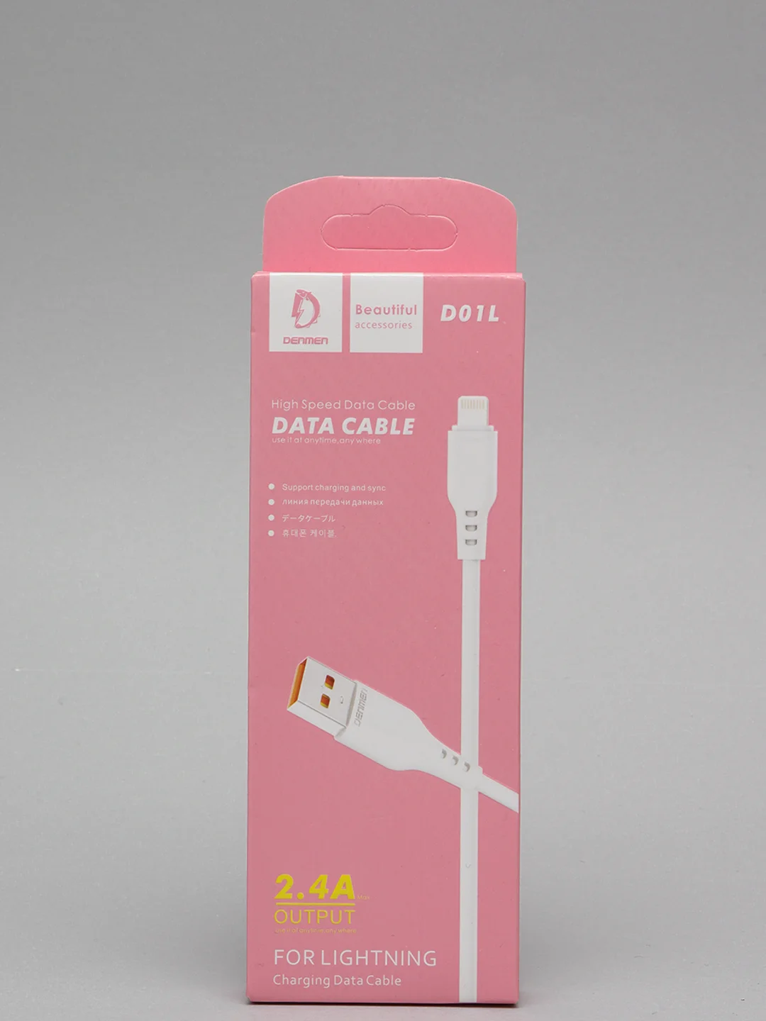Кабель USB Denmen Micro USB/ Type-C/ Lightning, 2.4A, Fast Charge
