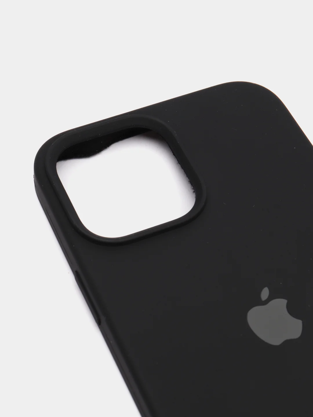 Черный чехол для iPhone 13, Pro, Max, Silicone закрытый низ с логотипом