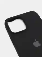 Черный чехол для iPhone 13, Pro, Max, Silicone закрытый низ с логотипом