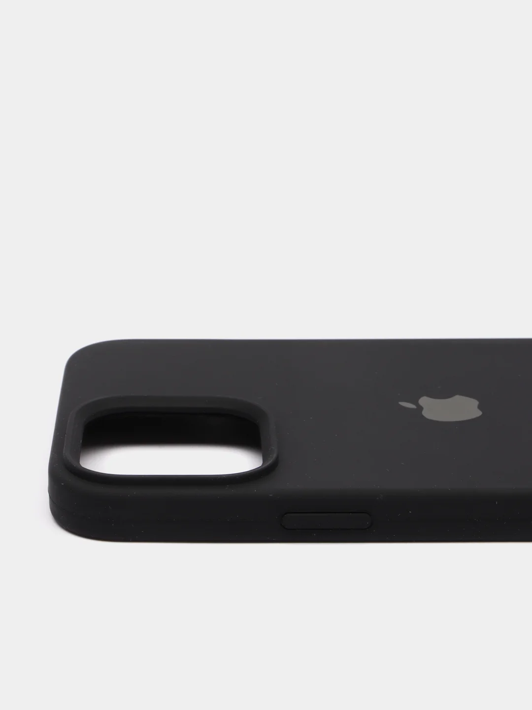 Черный чехол для iPhone 13, Pro, Max, Silicone закрытый низ с логотипом