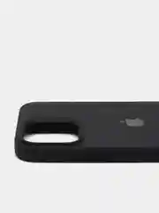 Черный чехол для iPhone 13, Pro, Max, Silicone закрытый низ с логотипом