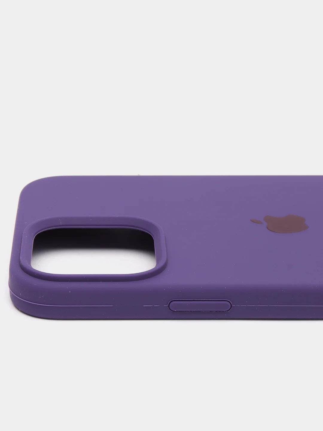 Фиолетовый чехол для iPhone 13, Pro, Max, Silicone закрытый низ с логотипом