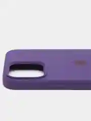 Фиолетовый чехол для iPhone 13, Pro, Max, Silicone закрытый низ с логотипом