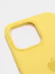 Желтый чехол для iPhone 13, Pro, Max, Silicone закрытый низ с логотипом
