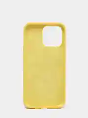 Желтый чехол для iPhone 13, Pro, Max, Silicone закрытый низ с логотипом