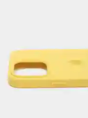 Желтый чехол для iPhone 13, Pro, Max, Silicone закрытый низ с логотипом