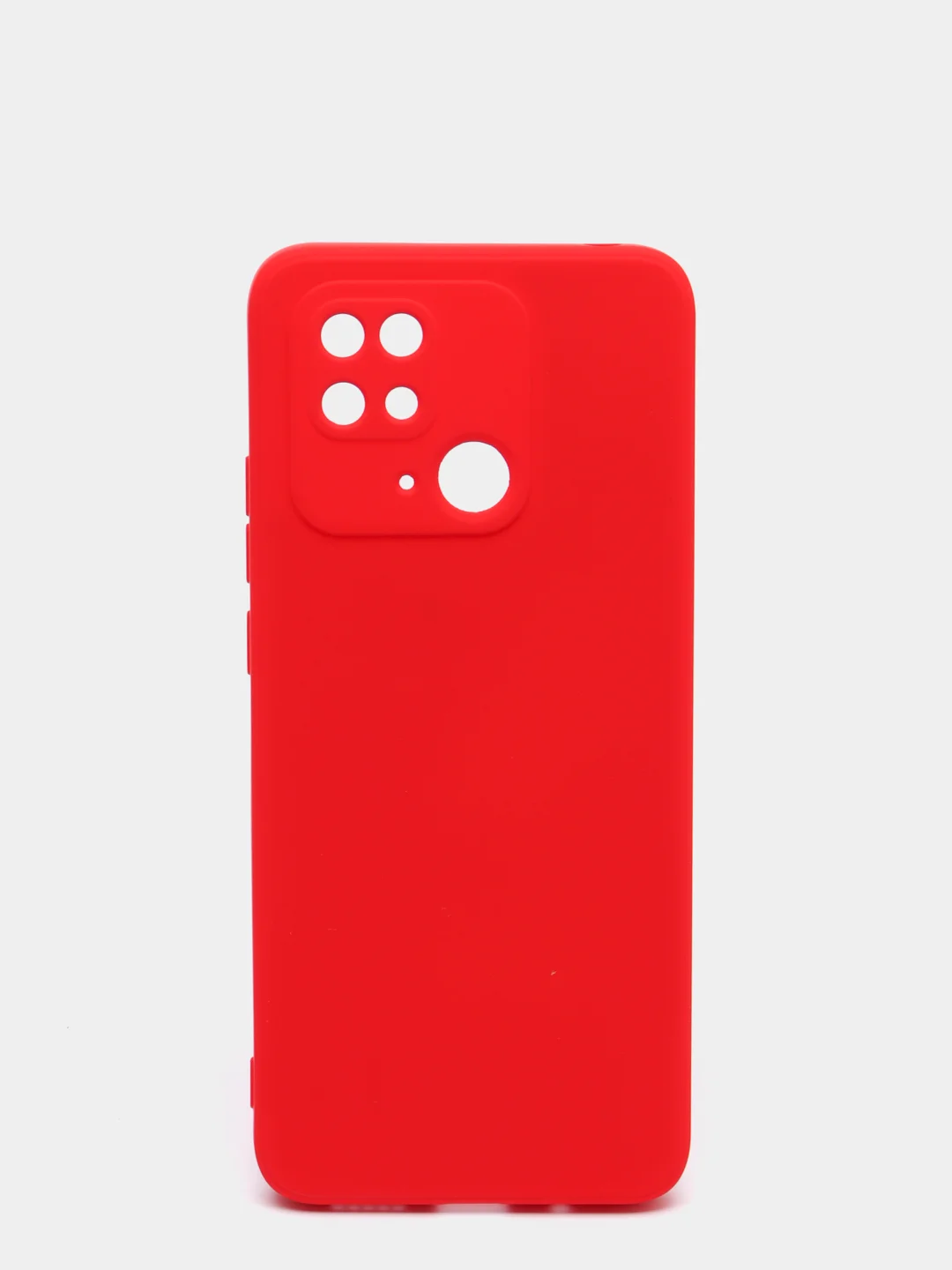 Красный чехол с защитой камеры и бархатом внутри REDMI 10C / POCO C40