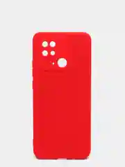 Красный чехол с защитой камеры и бархатом внутри REDMI 10C / POCO C40